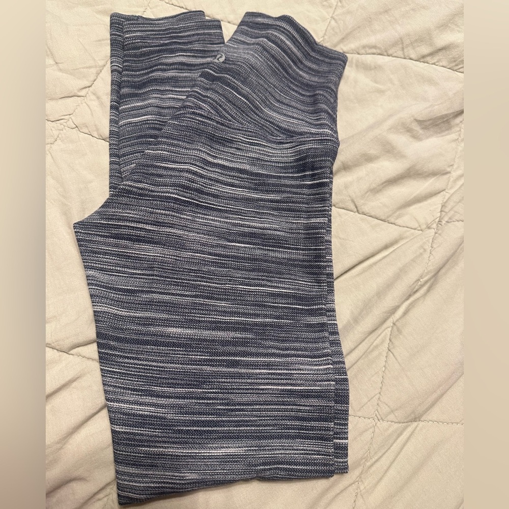 lululemon athletica Blue Striped Leggings